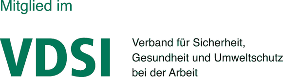 Mitglied im VDSI – Verband für Sicherheit, Gesundheit und Umweltschutz bei der Arbeit